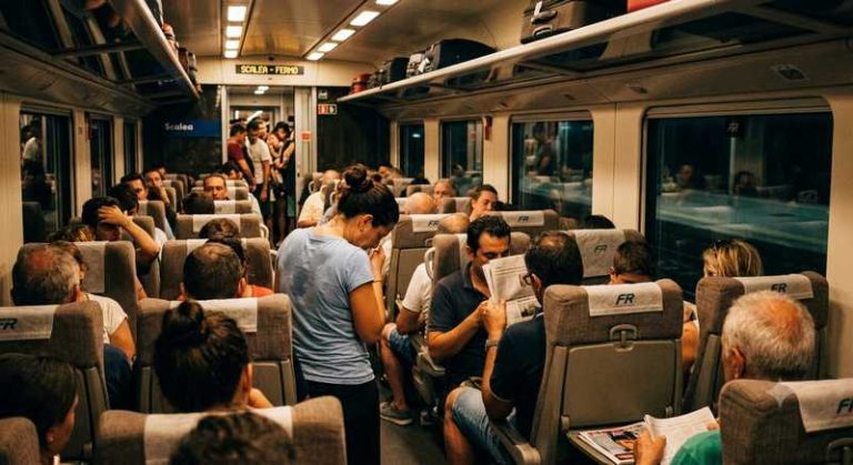 treno passeggeri caldo