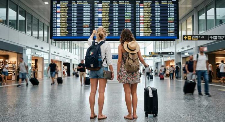 turisti passeggeri treni aerei