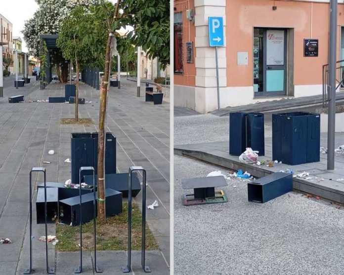 vandali cassonetti rifiuti vibo