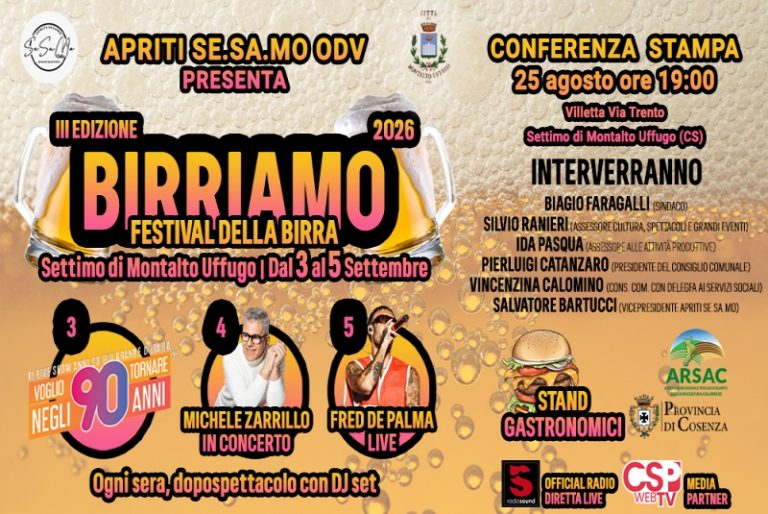 Grande musica e gusto a Settimo di Montalto Uffugo: tutto pronto per il ritorno di Birriamo