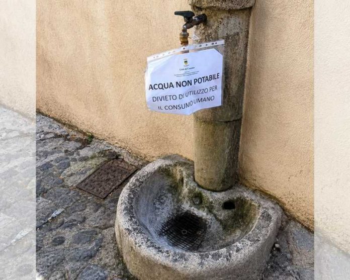 acqua non potabile cosenza
