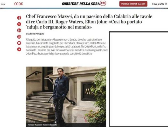 mazzei chef corsera