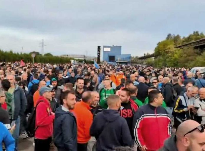 protesta x ilva taranto